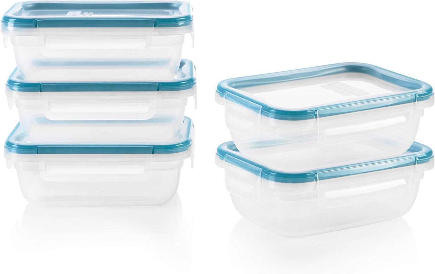 Plastic 3-Cup Rectangular, 5-Pack
